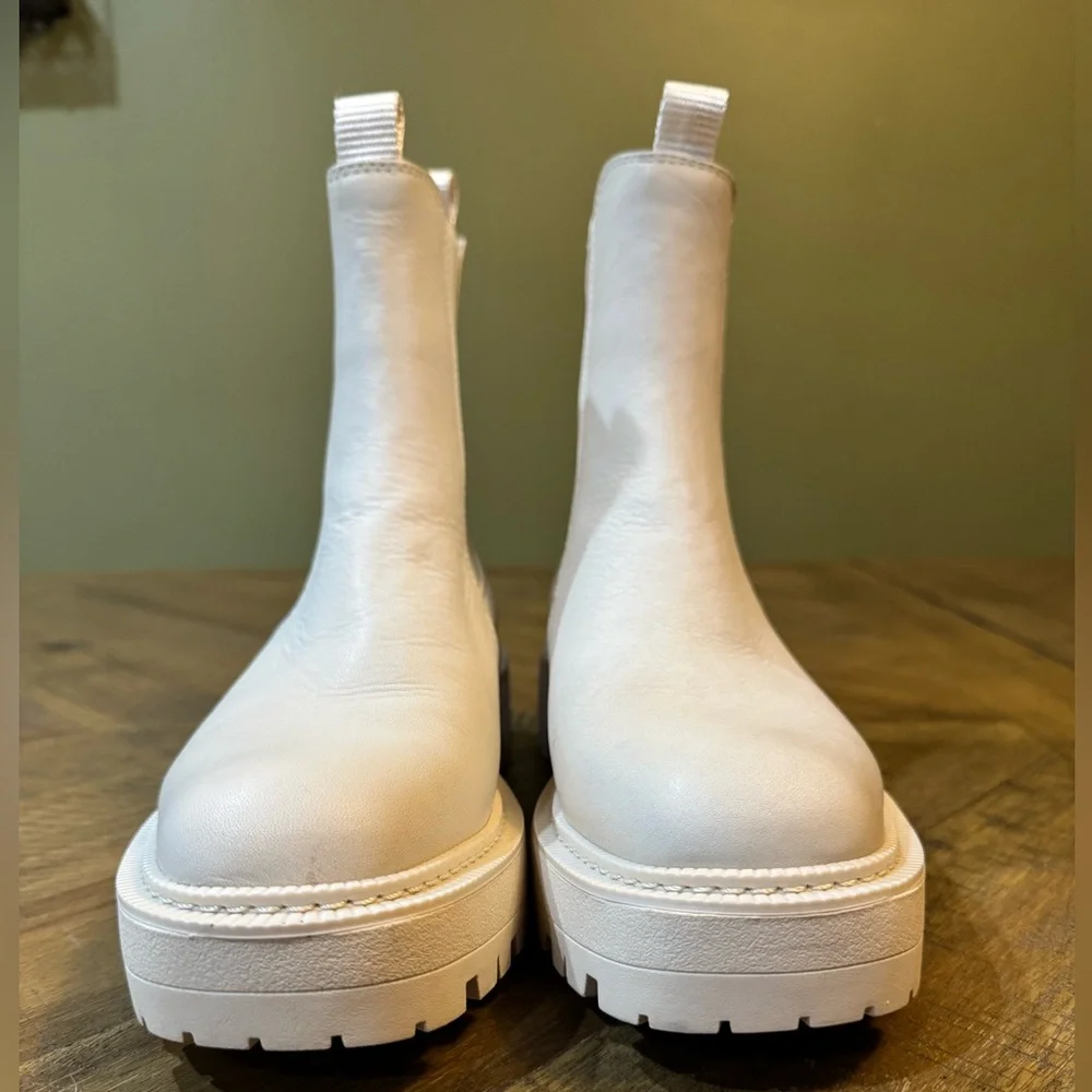 Sam Edelman Modern Ivory “Laguna” Chunky Sole Chelsea Boots Women’s Size 8 - Picture 4 of 16